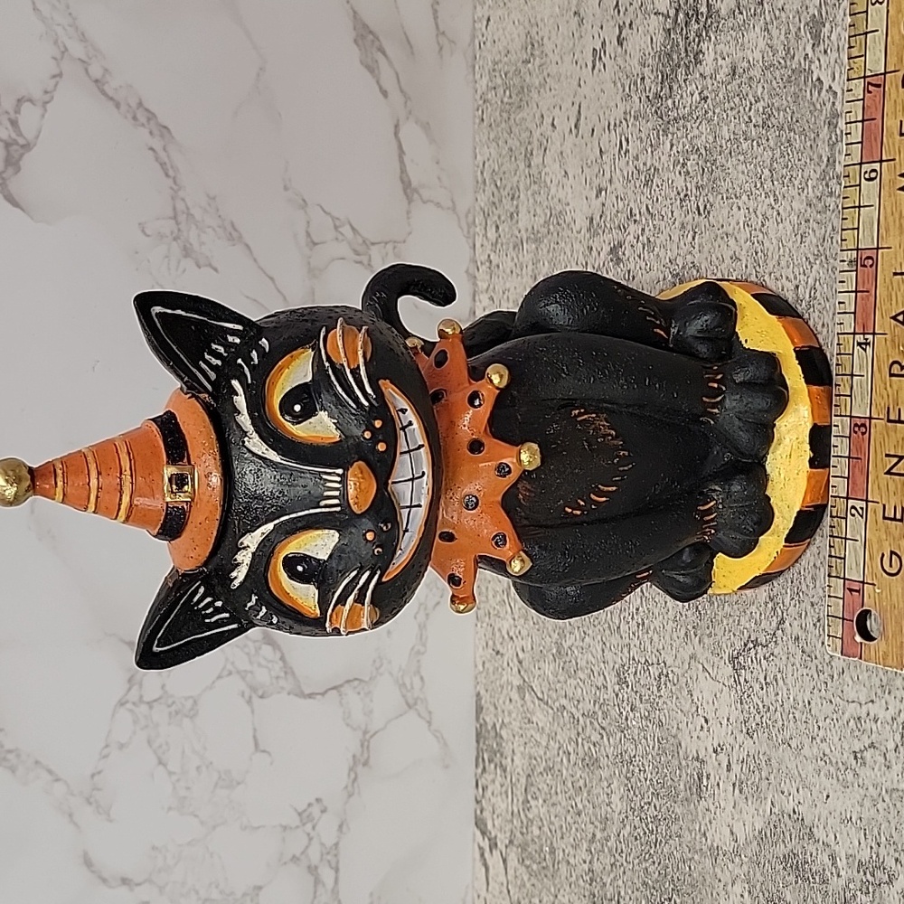 Retro Halloween black cat Statue Decor - Picture 4 of 6